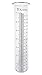 Toland Home Garden Glass Replacement Decorative Rain Gauge Statue Tube Udometer with Large Printed Numbers 227200