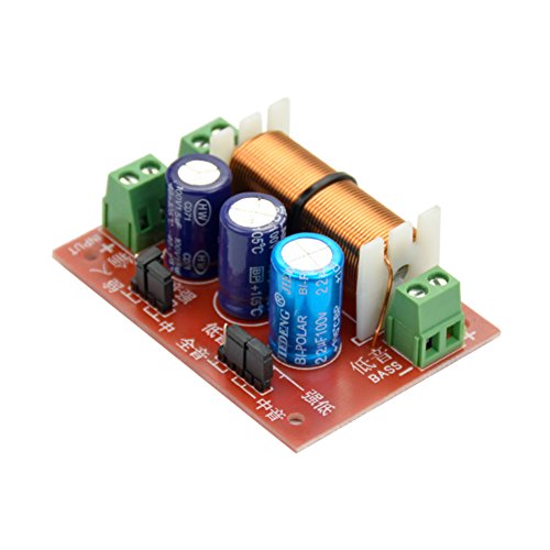 Aoshike 400W Adjustable Multi Speaker Treble/Bass 2 Unit Audio Frequency Divider 2 Way Crossover Filters updated version