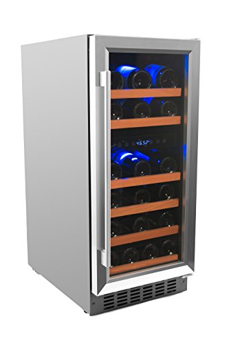 Smith-Hanks-32-Bottle-Under-Counter-Wine-Refrigerator-Dual-Temperature-Zones-15-Inches-Wide-Built-In-or-Free-Standing