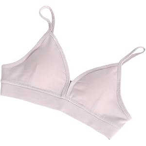 Fussybussy Women’s Merino Wool Bralette - Wireless Triangle Bra with Removable Pads, Breathable, Moisture-Wicking Comfort Bra