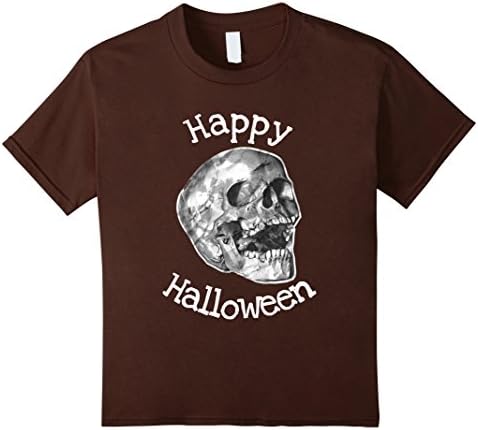 Kids Happy Halloween Skull t-shirt 12 Brown
