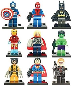 mini super avengers comics lego marvel heroes blocks dc building toy figures