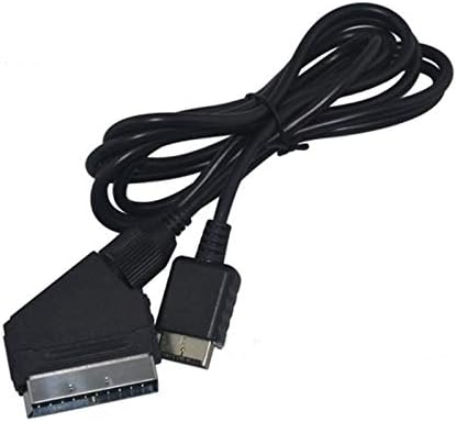 Elistooop 2m for Sony Playstation PS1 PS2 PS3 RGB SCART Cable TV AV Lead Replacement Connection Cable for PAL/NTSC Consoles