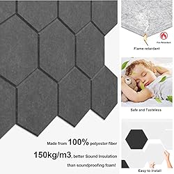 JBER Hexagon Acoustic Panels Beveled Edge Sound