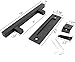 PENSON & CO. 12 Inches Square Pull and Flush Door Handle Set in Black Sliding Barn Door Hardware with Mount Screws Included