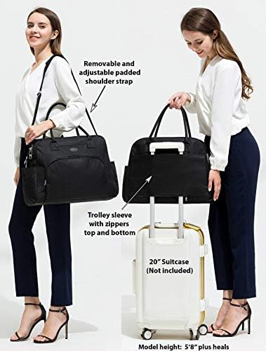 Lily & Drew Carry On Weekender Overnight Travel Shoulder Bag for 15.6 Inch Laptop Computers for Women 2 Lily & Drew Carry On Weekender Overnight Travel Shoulder Bag for 15.6 Inch Laptop Computers for Women