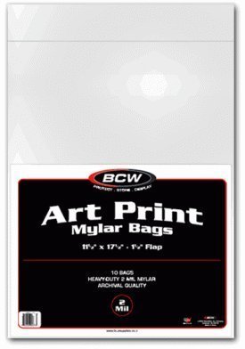 BCW Art Print Mylar Bags - 2 mil - 11 1/2 X 17 1/2 (10 /Pack)