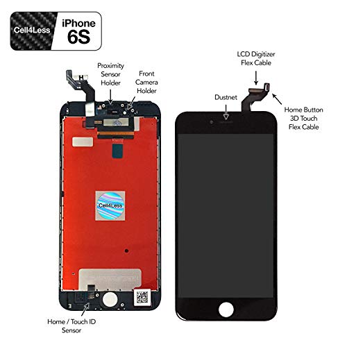 CELL4LESS LCD Touch Screen and Digitizer Assembly for The iPhone 6S 4.7 inch - NOT for The 5.5" (for iPhone 6S Black)