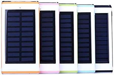 Solar Power Bank 10000 mAh by OSEnviroTech - Outdoor Portable Power Bank with Three USB Ports and LED Flashlight (Pink)