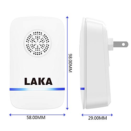 LAKA Ultrasonic Pest Repeller Plug in Pest Control - Electric Mouse Repellent Repellent for Mosquito, Mice, Rat, Roach, Spider, Flea, Ant, Fly, Bed Bugs, Cockroach - No Traps Poison & Sprayers