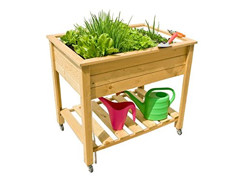 Jardín Verde - Huerto urbano Mesa de cultivo de madera (abeto ...