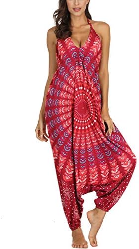 Womens Harem Jumpsuits Summer Romper Loose Playsuit Dress Sleeveless All in One