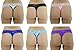 12176-T-M Just Intimates Thongs / Panties for Women (Pack of 6)