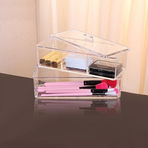 EVANA Acrylic Jewelry Cosmetic and Makeup Organizer 2 Layer Cosmetic Holder-Transparent (2-Layer-COSMATIC-Holder)