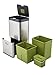 Joseph Joseph Intelligent Waste Totem Kitchen Trash Can and Recycle Unit with Compost Bin, 16 gallon / 60 liter, Stainless Steel
