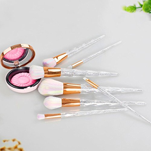 Sunbona 7 PCS Make Up Face Powder Foundation Eyebrow Eyeliner Blush Cosmetic Concealer Brushes Tool Set (B) - Thumbnail 2