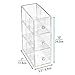 mDesign Plastic Kitchen Pantry, Cabinet, Countertop Organizer Storage Station with 3 Drawers for Coffee, Tea, Sugar Packets, Sweeteners, Creamers, Drink Pods, Packets - 3 Sections - Clear