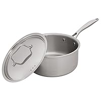 Stone & Beam Sauce Pan With Lid, 3-Quart, Tri-Ply Stainless Steel