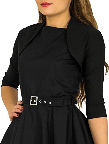 BlackButterfly Tailored 3/4 Sleeve Bolero (Black, US 14)