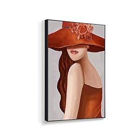Framed Canvas Wall Art for Living Room, Bedroom Fashion Women Canvas Prints for Home Decoration Ready to Hanging - 16x24 inches