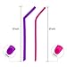 Tomnk Reusable Silicone Drinking rubber Straws, Extra Long Flexible Straws with Cleaning Brushes - for 20 30 oz Tumblers RTIC/Yeti - 12Pieces - BPA Free