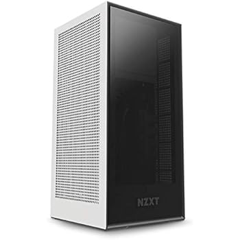 NZXT H1 - Small Form-Factor ITX Case - Dual Chamber Airfllow - Tinted Tempered Glass Front Panel - Integrated 650W 80+ Gold PSU, 140mm AIO Watercooler, and PCIe 3.0 High-Speed Riser Card