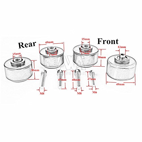 Motorbike Front Rear Fork Wheel Frame Slider Crash Pads Protector For KTM DUKE 390(13-15), DUKE 125/200