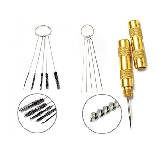 SODIAL 11-in-1 Airbrush Cleaner Accessories with Stainless Steel Brushes and Needle | Professional Cleaning Kit Tools - Thumbnail 4