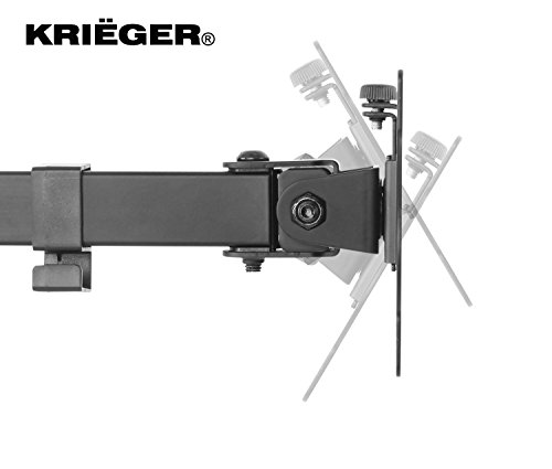KRIËGER KL4327N • Quad Monitor Desk Stand Mount Full Motion Articulating Arm 4 LCD, OLED, 4K Computer Displays, Fits 17, 19, 20, 22, 23, 24, 27 - Thumbnail 2