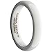 White Ceramic Ring by CERAMIC GESTALT® - 4mm Width. Domed & Polished Design (Avail. Sizes 5 to 14).