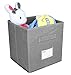 ESYLIFE Foldable Storage Cubes Closet Bins with Label Holder and Handle, 6 Pack, Grey