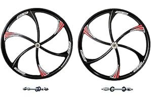 DONSP1986 26 inch Bike Mag Wheel Set, 26" Magnesium Bicycle Rims Set (Front & Rear) for Beach Cruisers, MTB's, and Gas Powere