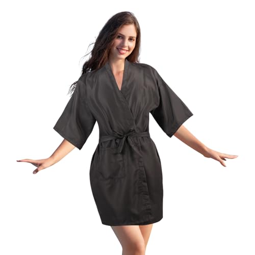 YELEGAI Salon Client Gown Robes Cape Hair Cutting Smock with Adjustable Tie for Hair Cutting Barber Hairstyling
