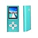 RHDTShop MP3 Player MP4 Player with a Internal 16GB Card, Ultra Slim 1.7 inch LCD Screen, Support UP to 64GB Card, Rechargeable Battery, Portable Digital Music Player, Video Player, E-Book-Blue&White