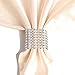 sexyrobot Rhinestone Napkin Rings Wedding Adornment, Silver Napkin Holder for DIY Party Banquet Birthday Decoration Decoration, Supply 5 x 1.6inch (50PCS)