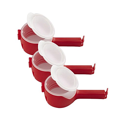 Food Sealing Clip,Aolvo Seal and Pour Bag Clip with Discharge Nozzle Plastic Bag Moisture Sealing Clamp Sealer 100% Food Grade BPA Free