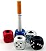 Dice Cigarette Snuffer and Cigarette Saver (White, Black & Silver - 3 pack)