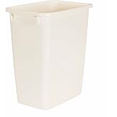 Rubbermaid Rectangular Open Top Wastebasket, Bisque, 21-Quart | Tough Reinforced Rim, Fits in Tight Spaces, Easy to Clean, Durable Plastic, for Under Counter/Kitchen/Office/Bedroom/Bathroom