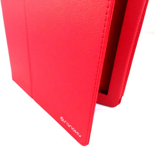 Sanoxy Slim Folio Folder PU Leather Stand Case for iPad 2/3/4 /ipad 2nd Generation, Red (SANOXY-Folio-IPACS-RD)