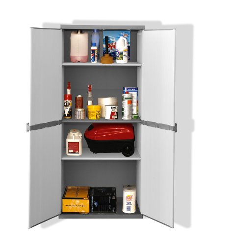 Set: Hoher + Mittlerer Kunststoffschrank mit spritzwassergeschützter Deckel- & Bodenplatte sowie verschiedenen… – Bild 6