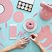 Whaline Mini Pink Clothespins 100 Pieces Baby Shower Clothes Pins Small Wooden Clothespin with Pink Rope for Girl Party Favors and DIY Baby Girl Gender Reveal Parties