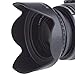 49mm Tulip Flower Lens Hood + 49mm Soft Rubber Lens Hood for Select Canon, Nikon, Olympus, Panasonic, Pentax, Sony, Sigma, Tamron SLR Lenses, Digital Cameras and Camcorders + MicroFiber Cleaning Cloth