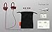 Bluetooth Headphones with Mic Noise Cancelling Earbuds Bluetooth V4.1 Sport Sweatproof Running Earphones (Red)