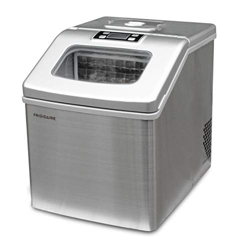 FRIGIDAIRE EFIC452-SS 40 Lbs Extra Large Clear Maker, Stainless Steel, Makes Square Ice
