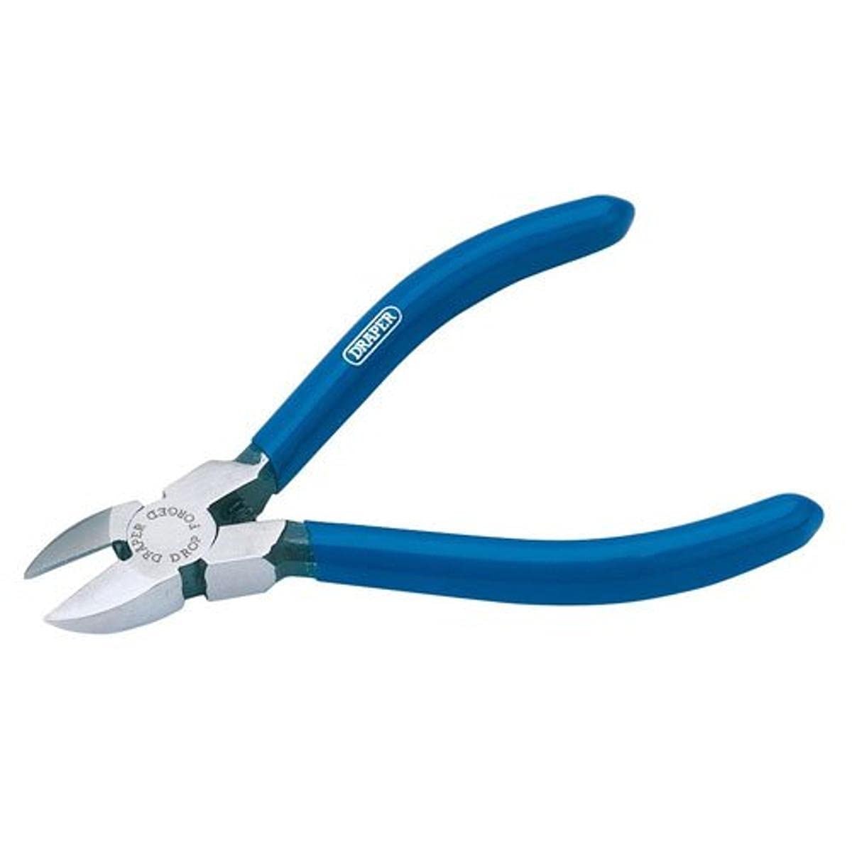 Draper 19646 Spring Loaded Diagonal Side Cutter, 115mm , Blue