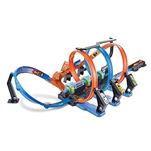 Hot Wheels Triple Looping pista de coches de juguete (Mattel FTB65)
