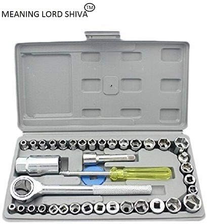 Meaning lord shiva 40 in 1 Screw Driver Pieces Automobile Motorcycle Tool Box Set Socket Wrench Sleeve Suit Hardware Auto Car Repair Tools