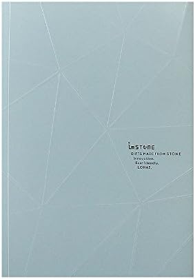 imSTONE Stone Paper Notebook. Eco-Friendly, Waterproof Notepad. 128 Pages 5.8” x 8.3” Size A5. Reusable Paper Made from Stone. Graph and Dotted Pages. Super-Smooth Paper. RockBook (Gray)
