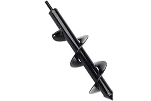 Berfea Garden Auger Drill Bit for Planting 3.5 x 15.7 in, Heavy Duty Solid Core Shaft Auger Post Hole Digger, Bulb Planters Auger Garden for Rapid Planting，Digging Holes, Soil Cultivator