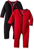 U.S. Polo Assn. Baby Boys' 2 Pack Sleep 'N Play Set, Black, 6-9 Months